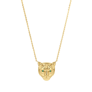 14K Gold Tiger Necklace Baby Gold