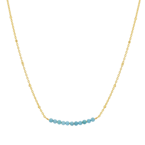 Turquoise Bead Bar Necklace