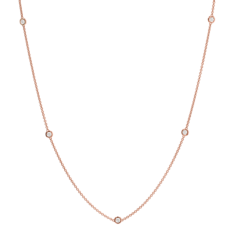 Extra Long Diamond Strand Necklace