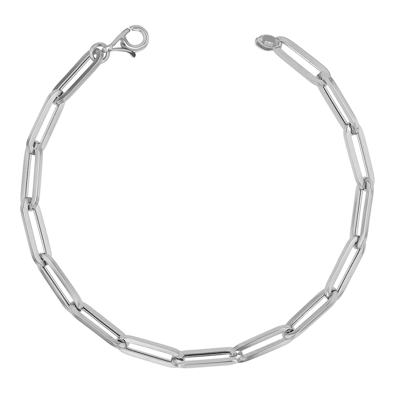 14K Large Paper Clip Chain Bracelet
