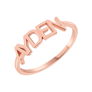 New model gold name ring online