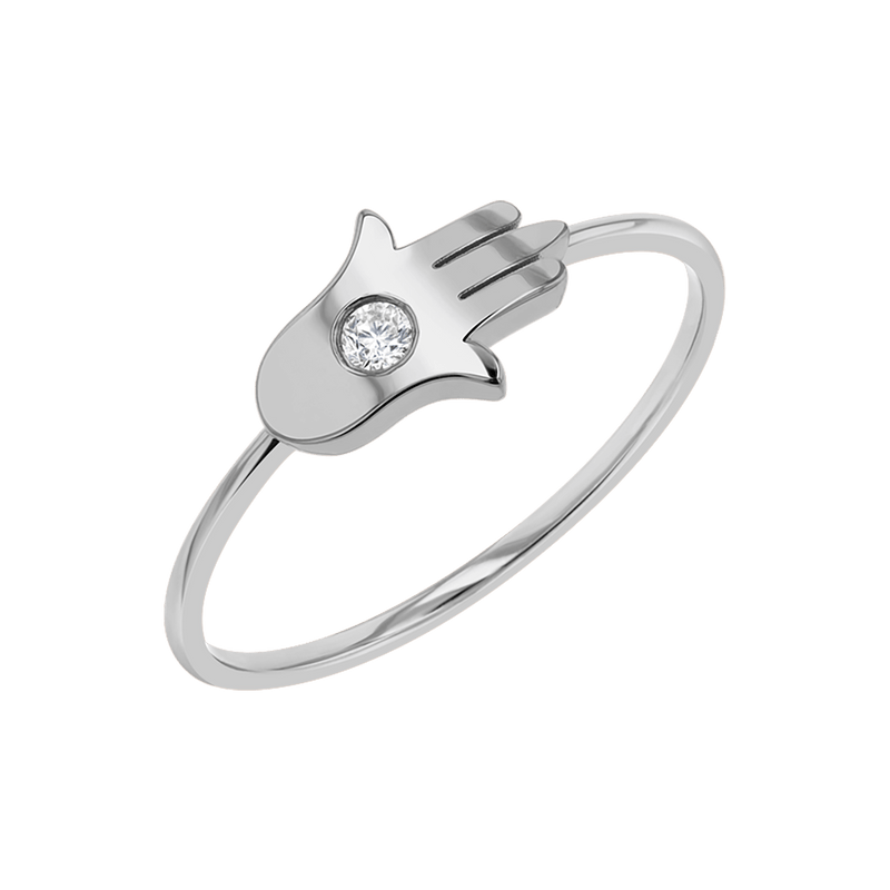 Hamsa Diamond Wire Ring