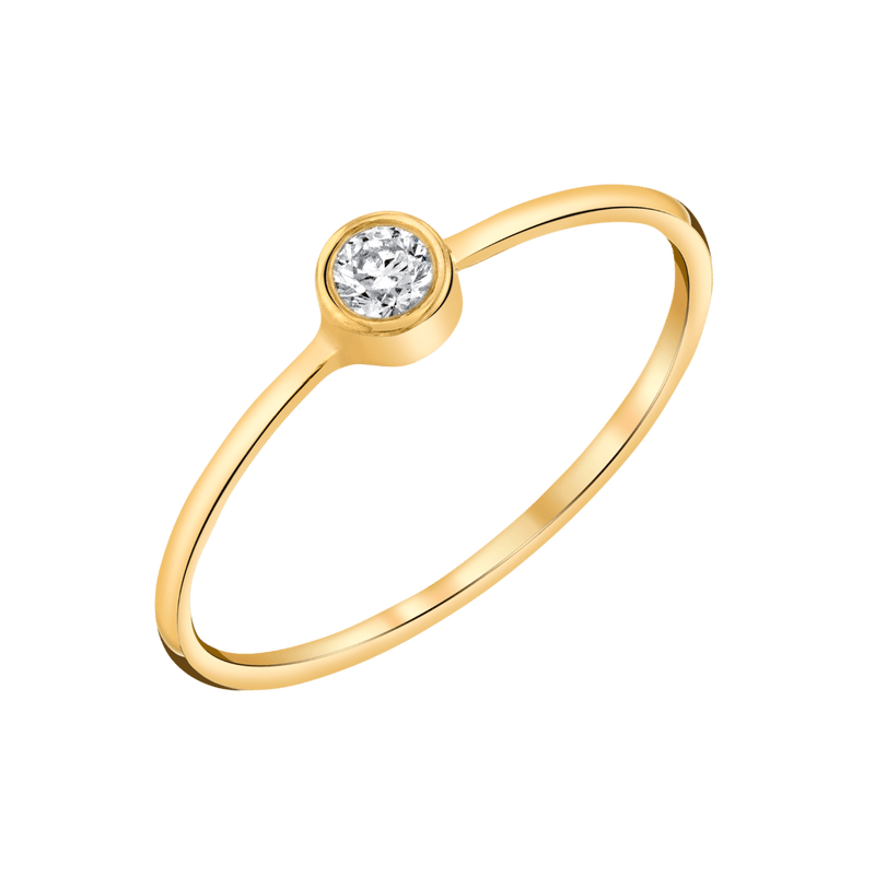 Solitaire Bezel Diamond Ring