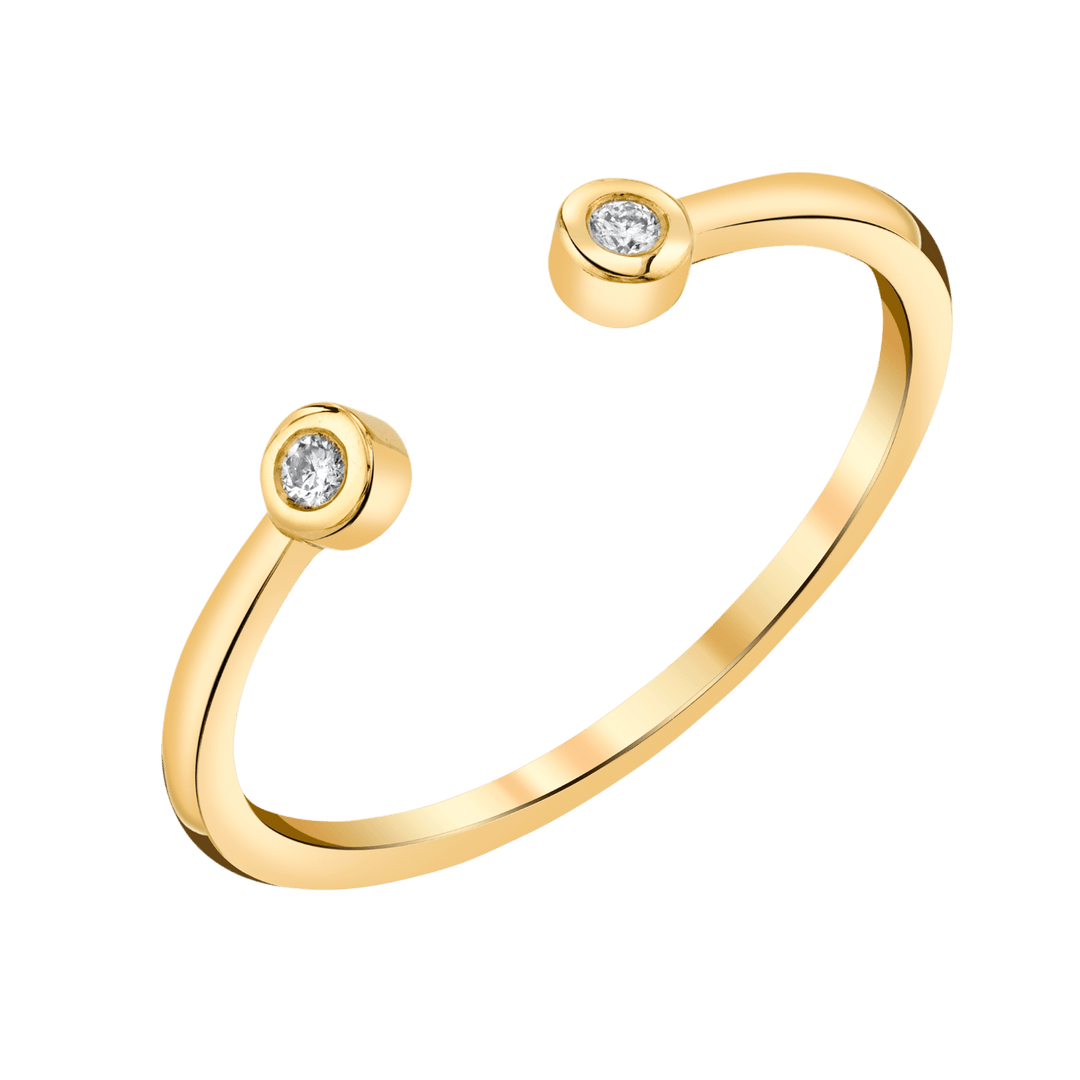 Gold Rings Open Rings 14K Gold Open Diamond Ring – Baby Gold