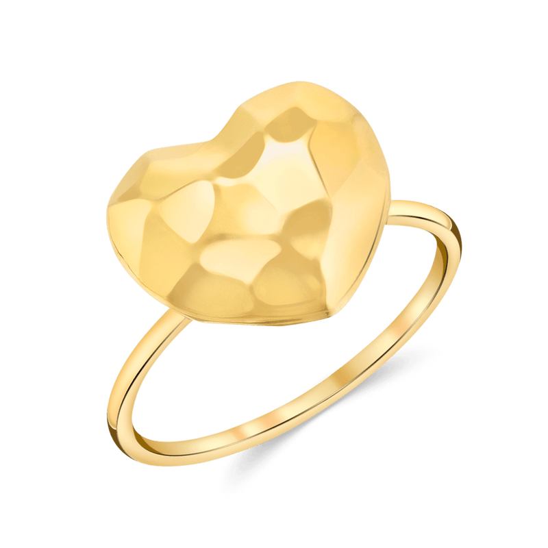 Faceted Heart Ring