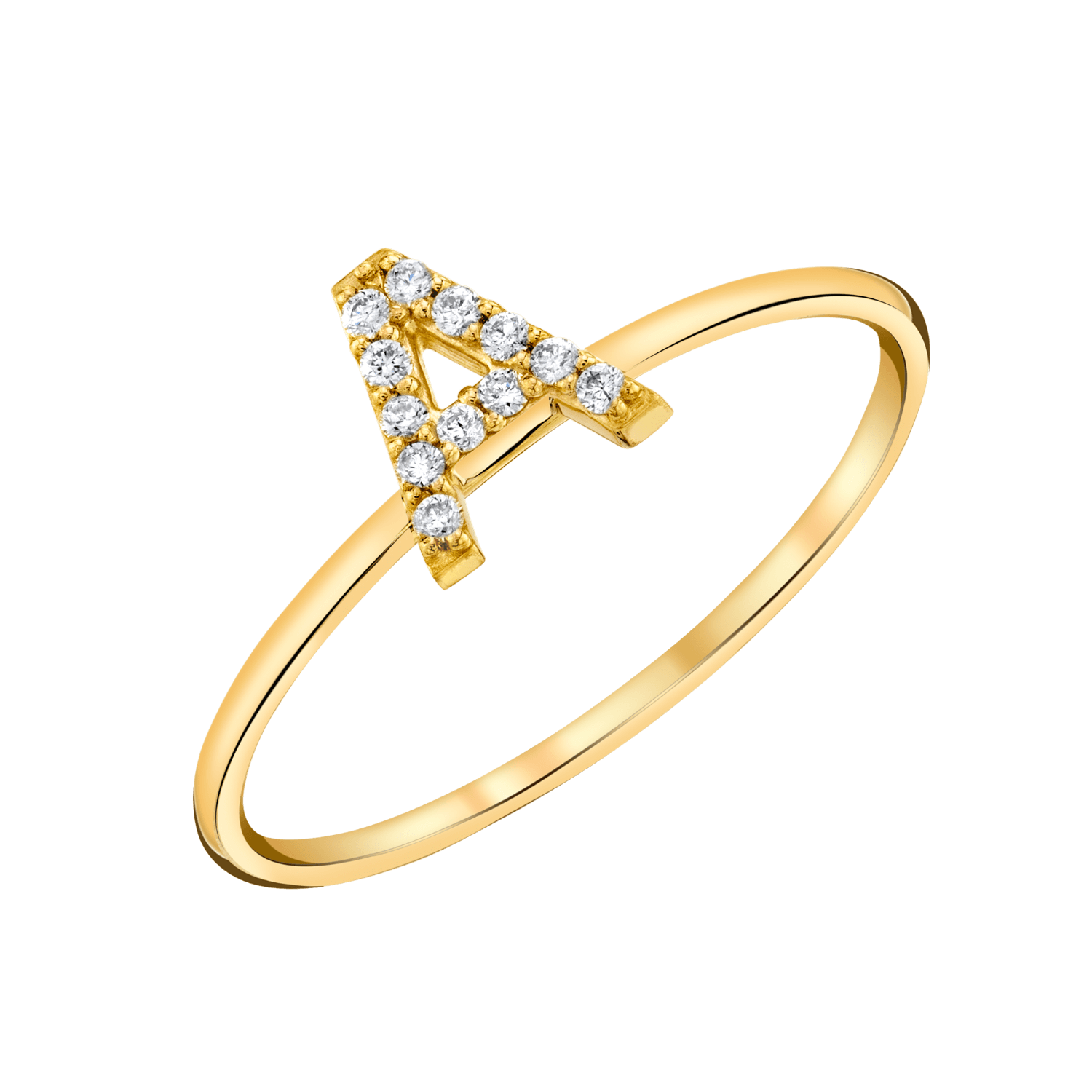Diamond best sale letter ring