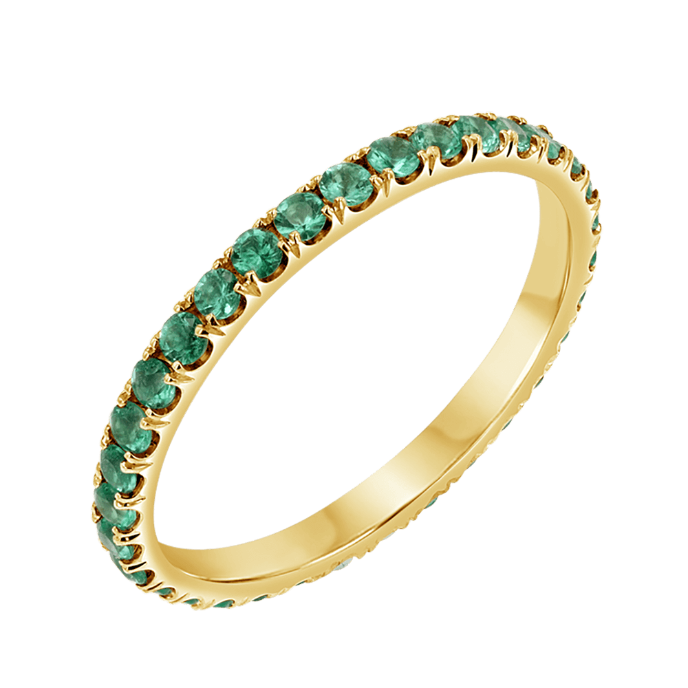 Emerald band 2025 ring yellow gold