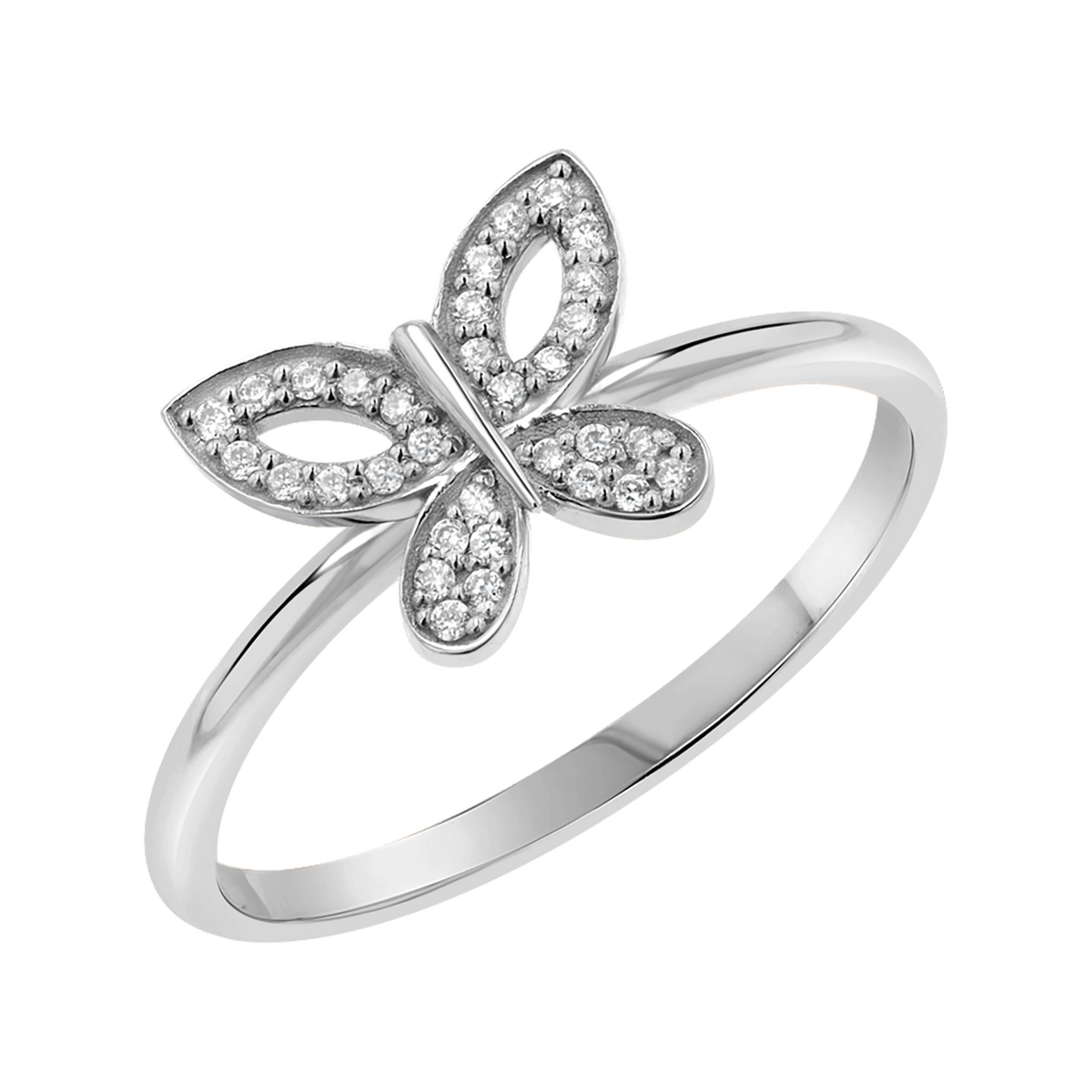 Large Pave Butterfly Ring