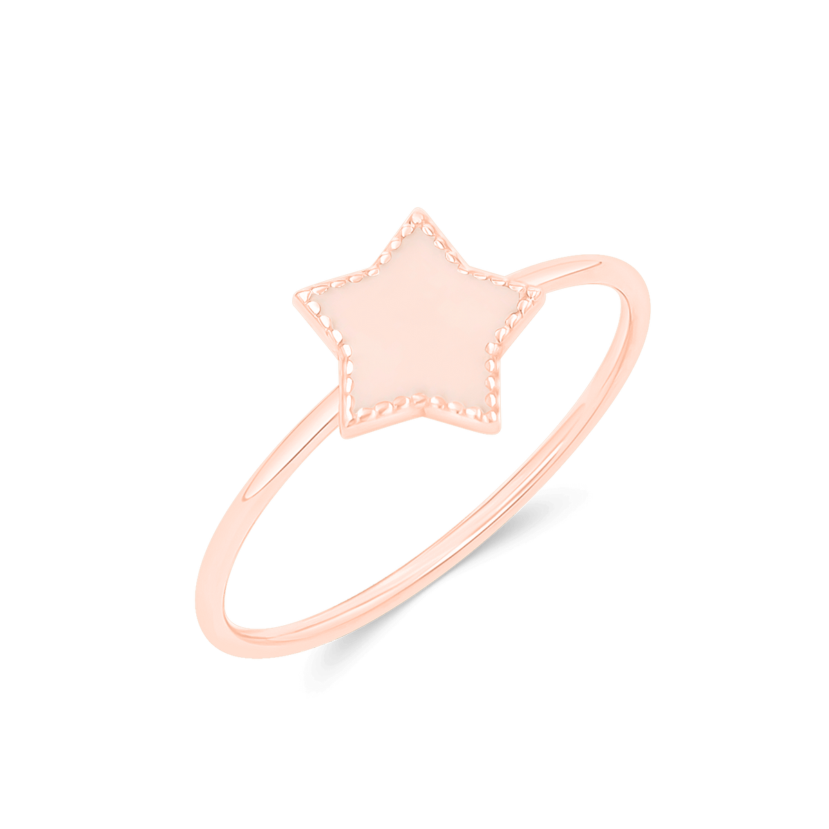 Enamel Star Ring – Baby Gold