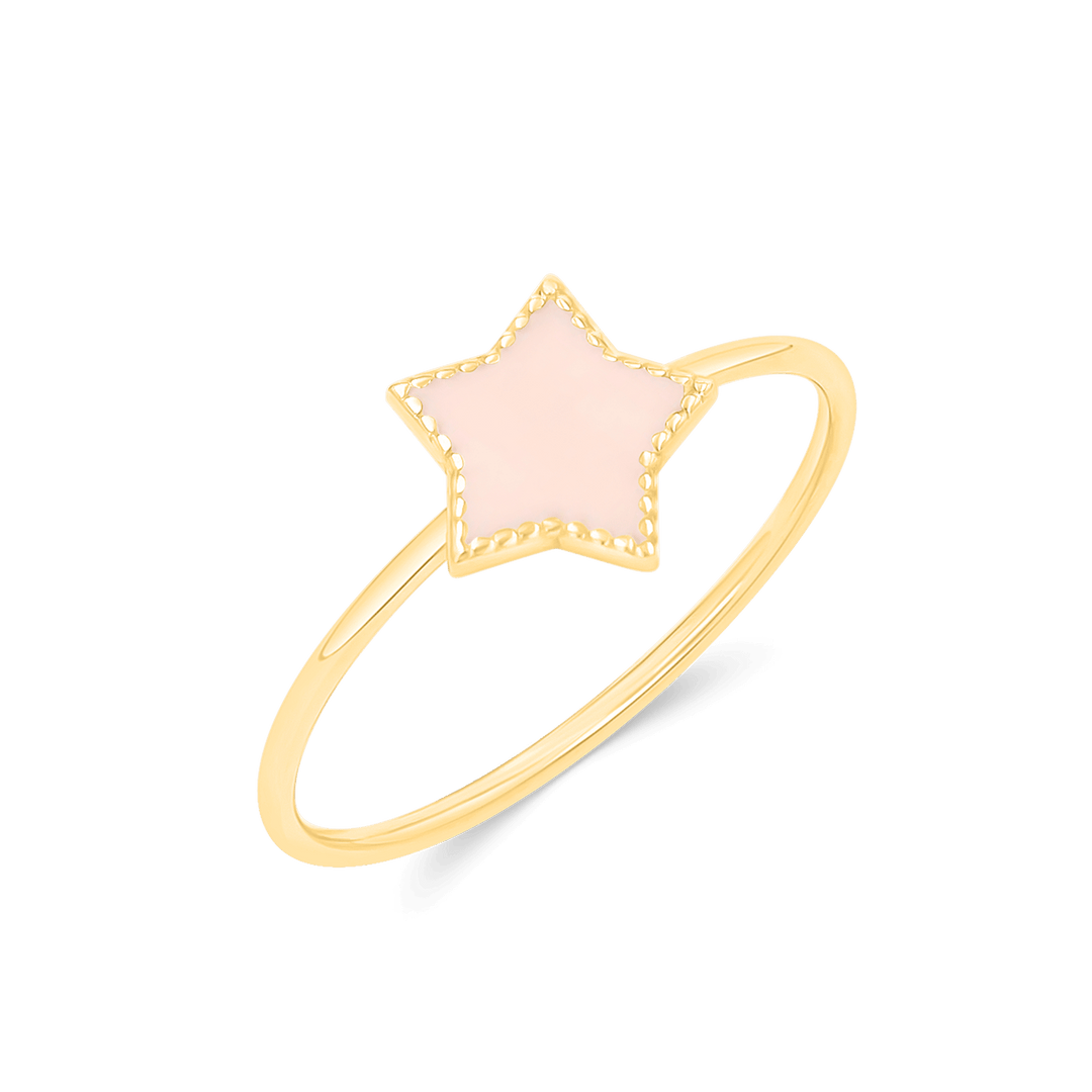 Enamel Star Ring – Baby Gold