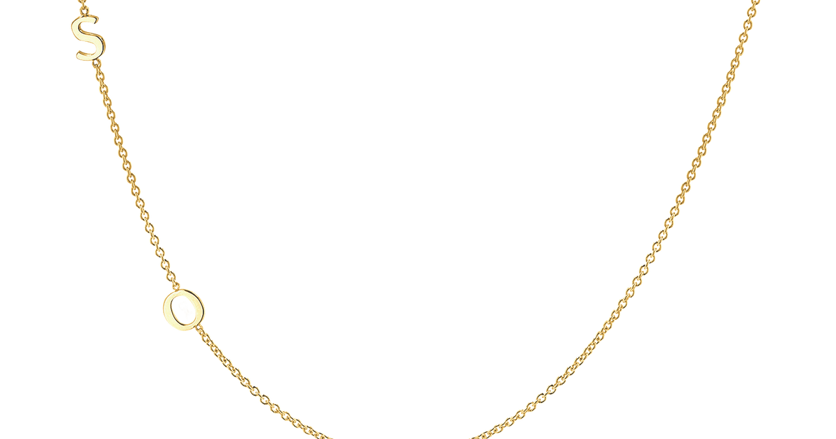 - Asymmetrical Multi Initial Necklace