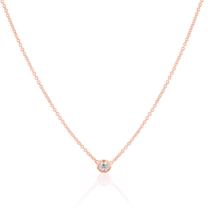 Rose gold 2025 bezel necklace