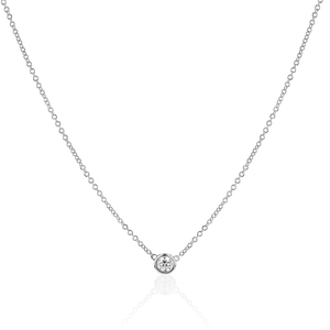 Diamond Solitaire Bezel Necklace