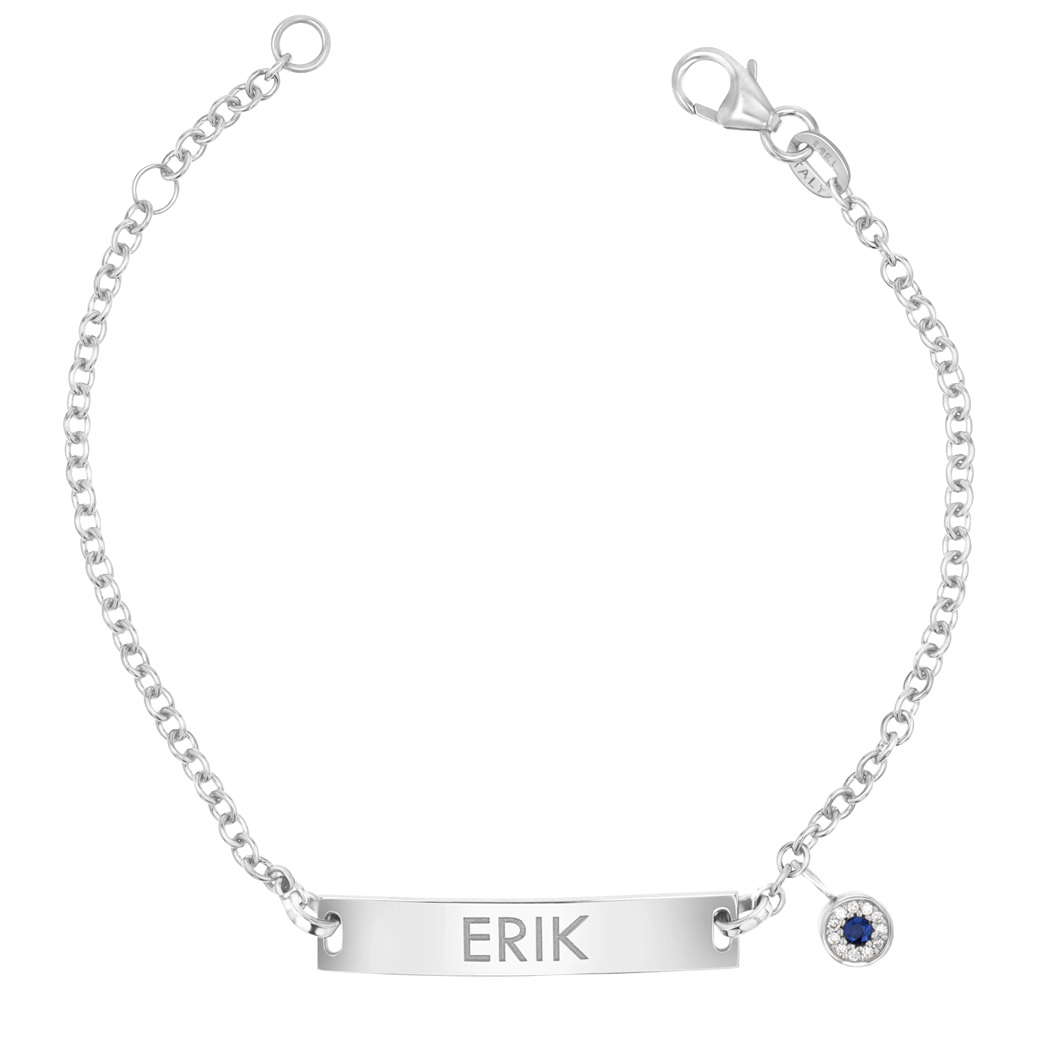 Kids Classic Engravable ID Bracelet with Round Eye Charm - Image 3