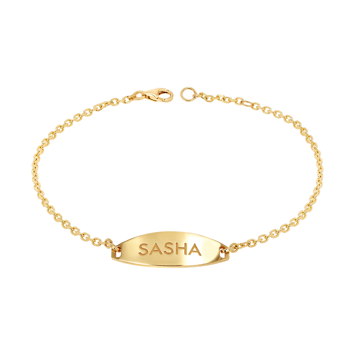 Signature Elongated Oval ID Engravable Bracelet