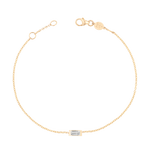Baguette Diamond Bracelet – Baby Gold