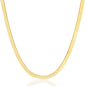 14K Gold Grand Herringbone Necklace – Baby Gold