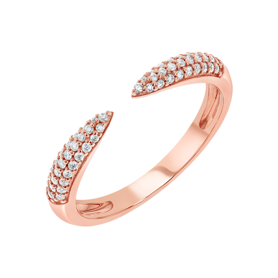 Diamond Claw Ring – Baby Gold