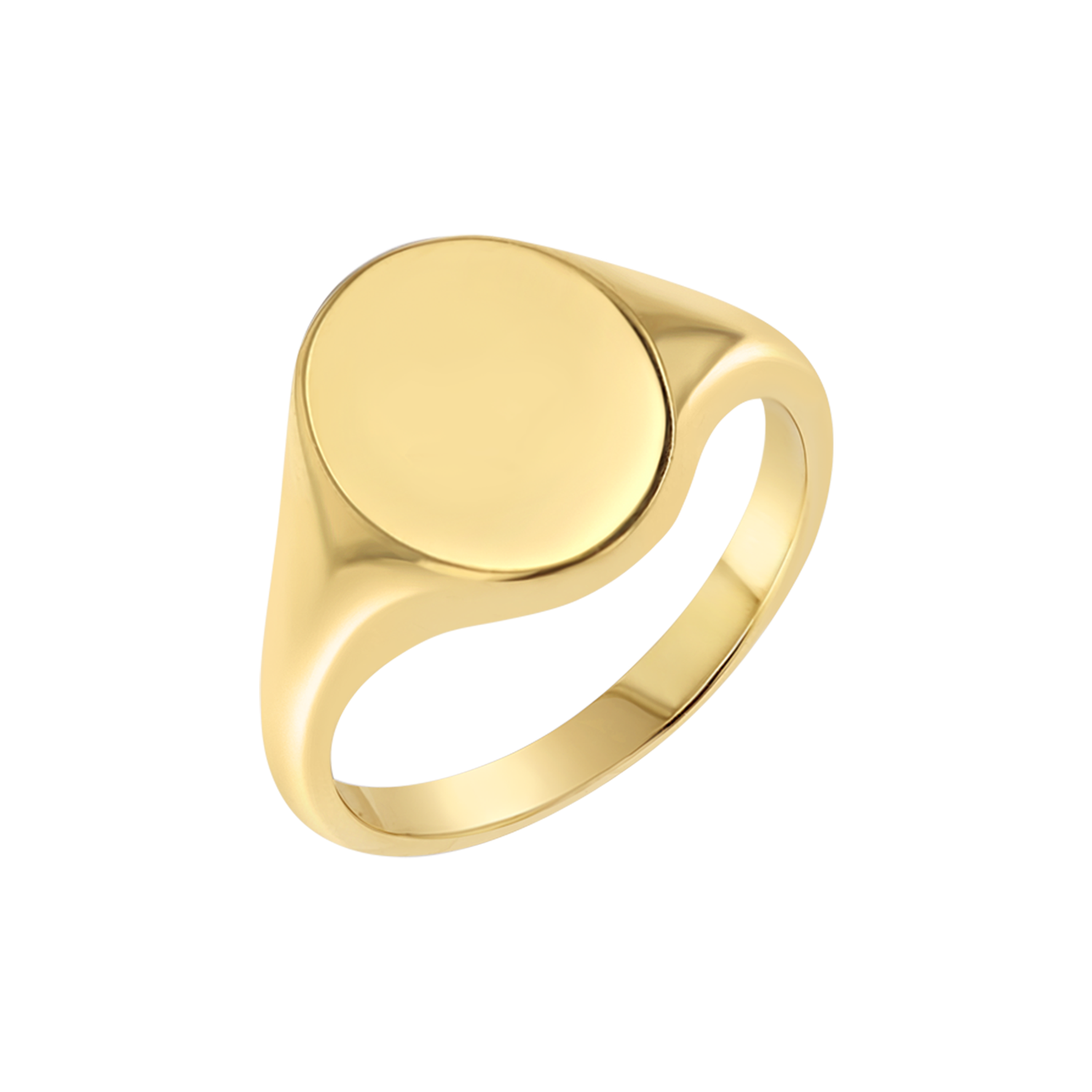 14K Solid Gold Customizable Petite Oval Signet Ring | Baby Gold 14K Solid Gold Customizable Petite Oval Signet Ring | Baby Gold