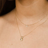 Kids Step Bezel Solitaire Necklace