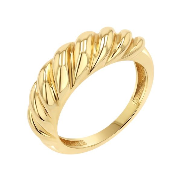 14K Gold Celine Croissant Ring – Baby Gold